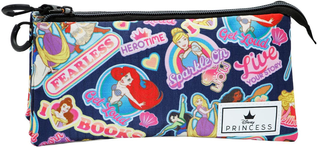 Disney Princess Fearless-Triple HS Pencil Case, Multicolour