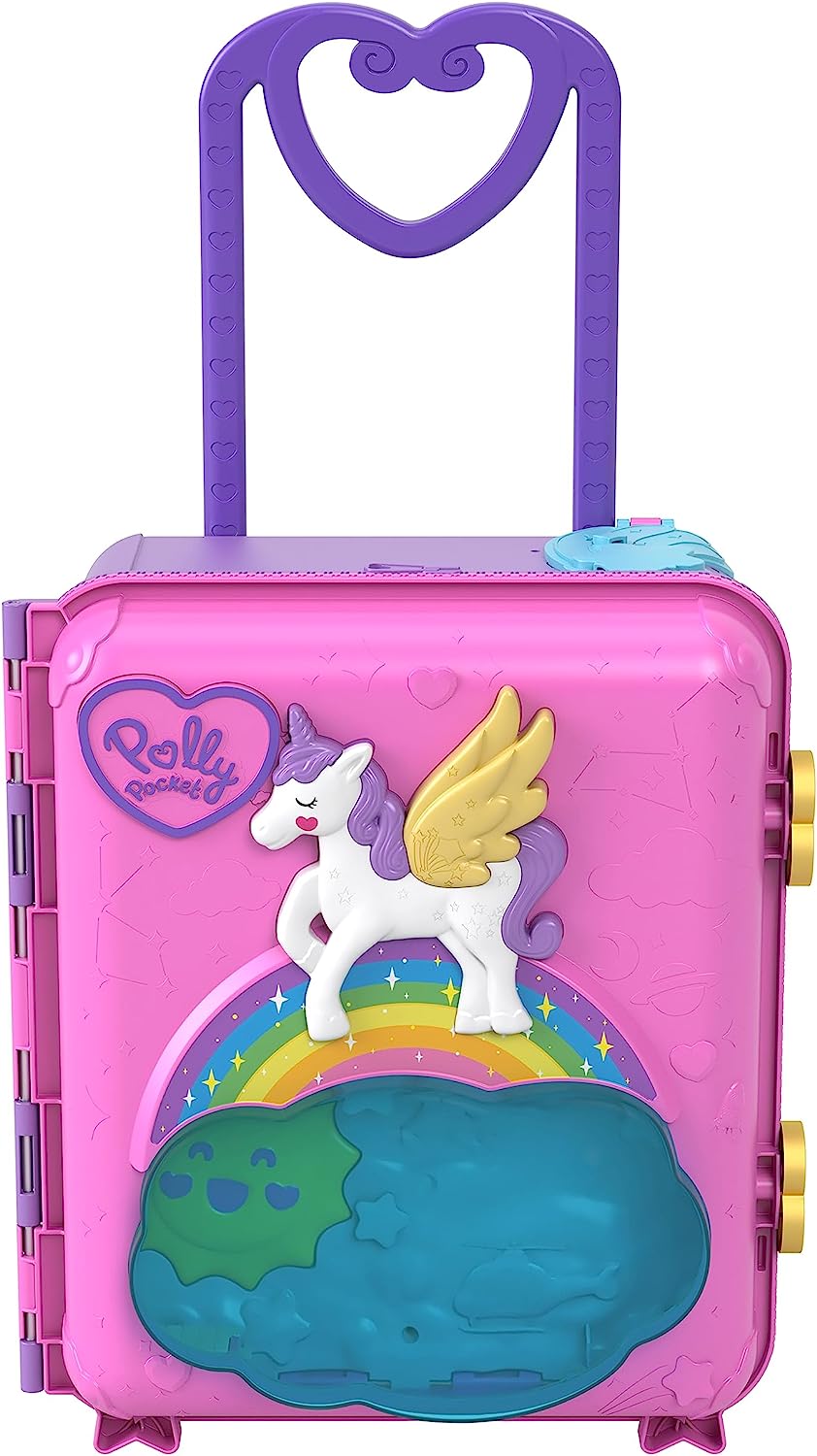 Polly Pocket Pollyville Resort Roll Away Playset - 4 Dolls, 1 Vehicle, 25+ Accessories, Ages 4-10 5