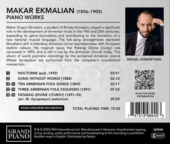 Ekmalian: Klavierwerke [Mikael Ayrapetyan] [Grand Piano: GP894] [Audio CD]