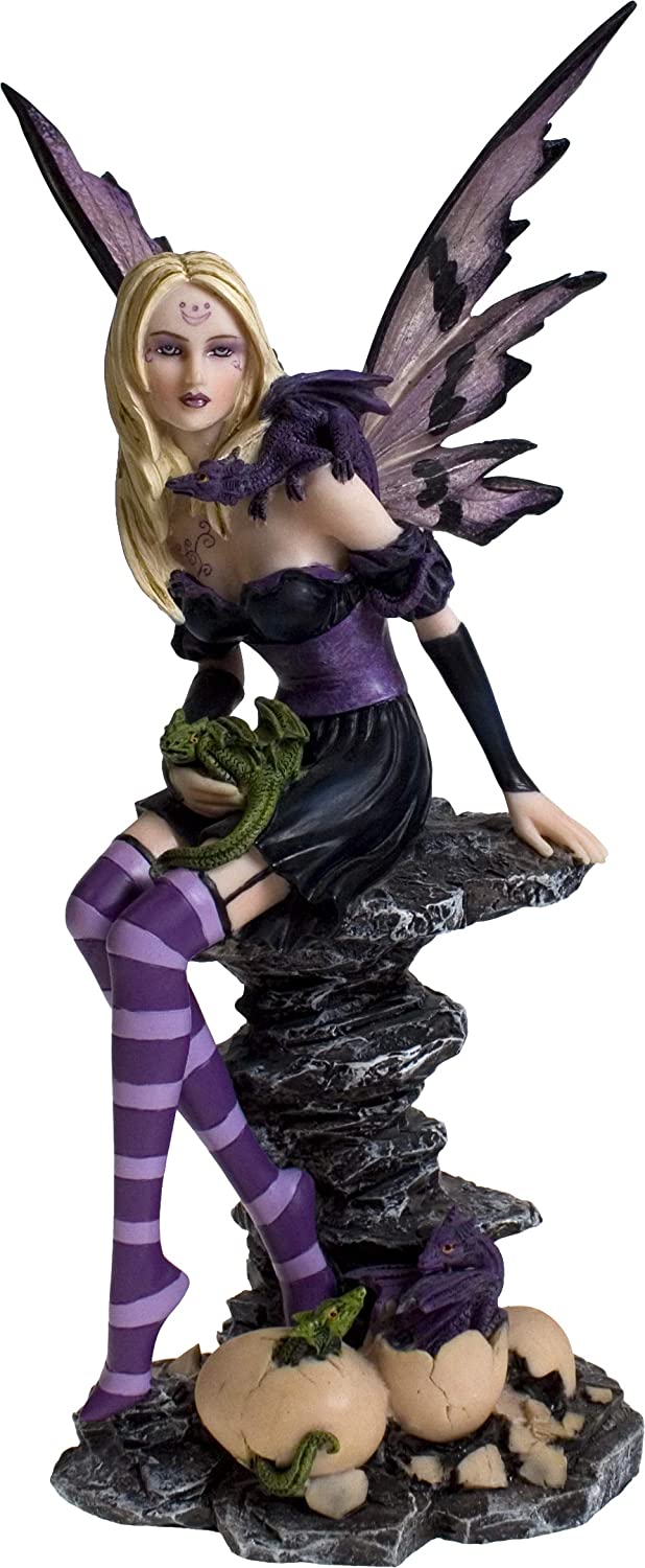 Nemesis Now Amethyst und Jungtiere, Feenfigur, 25,5 cm