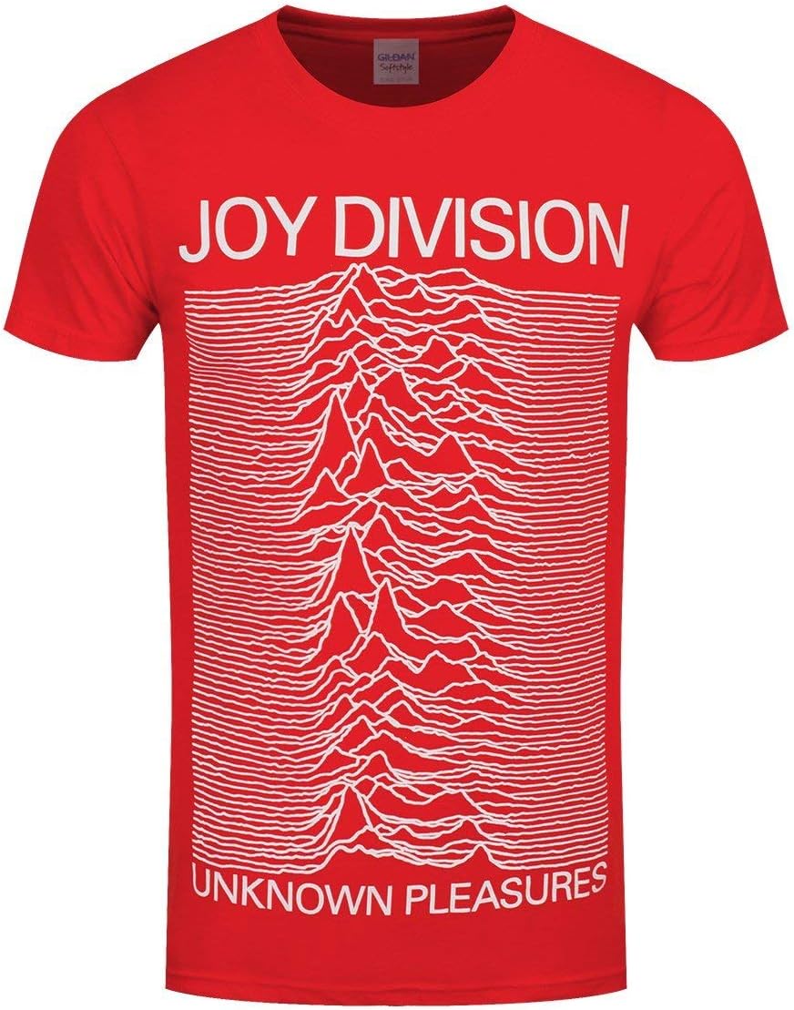 T-Shirt # S Rot Unisex # Unknown Pleasures Slim Fit