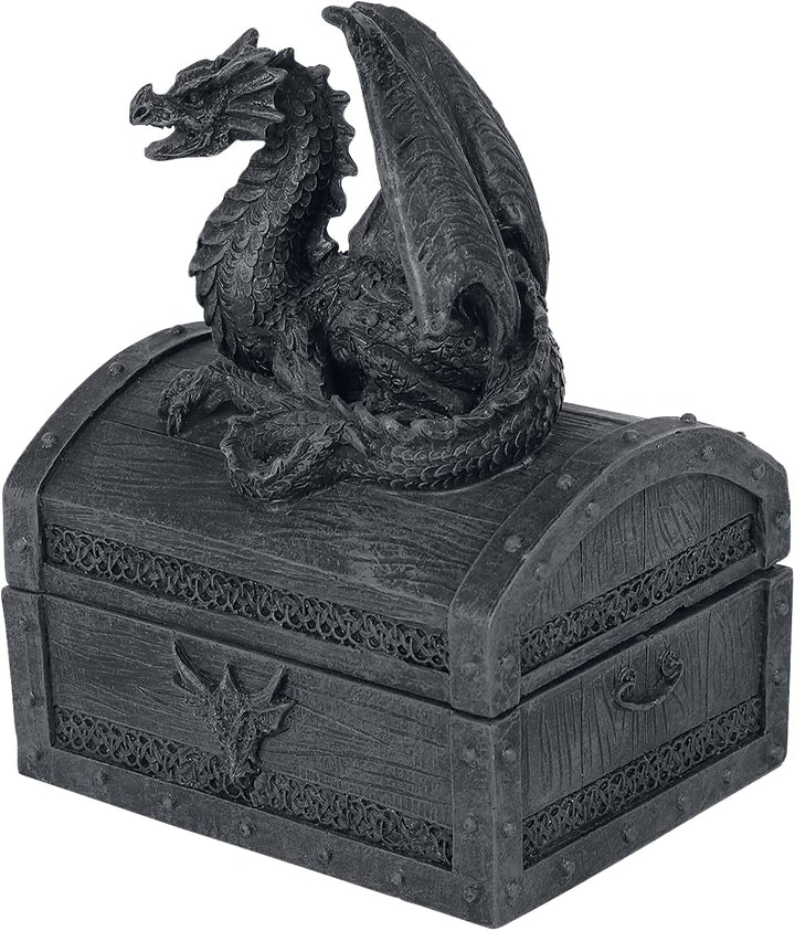 Nemesis Now Sacred Keeper Drachenbox, Grau, 14,5 cm