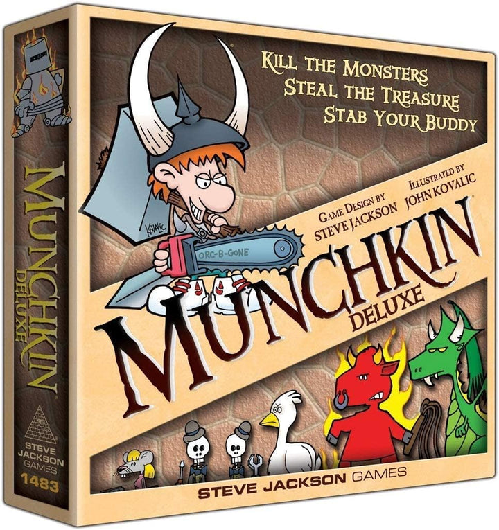 Steve Jackson-Spiele | Munchkin: Deluxe | Brettspiel | Ab 14 Jahren | 1-4 Spieler | 3