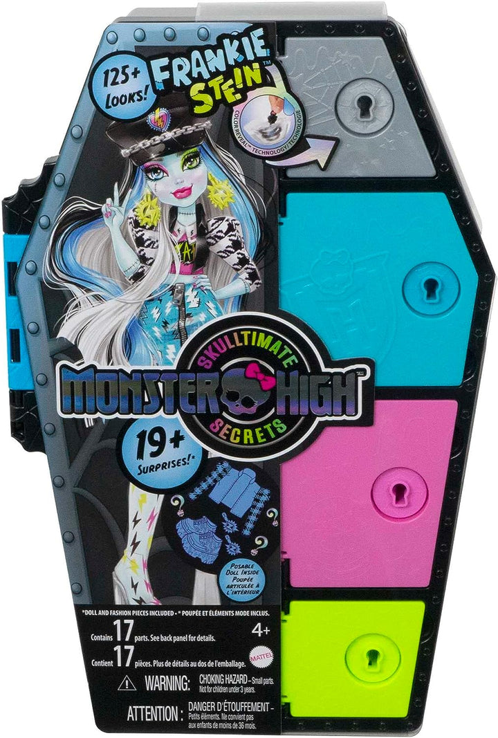 Monster High Puppen- und Modeset, Frankie Stein mit Ankleideschrank und 19+ Su