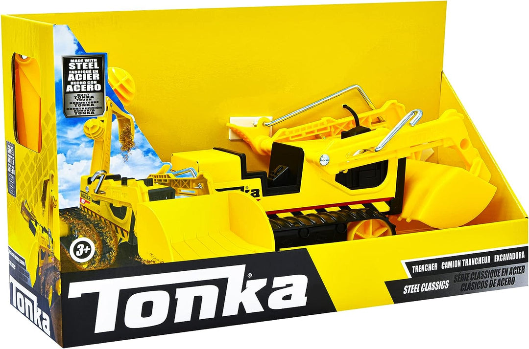 Tonka 06063 Classic Steel Trencher, Kinder-Konstruktionsspielzeug für Jungen und Mädchen, V