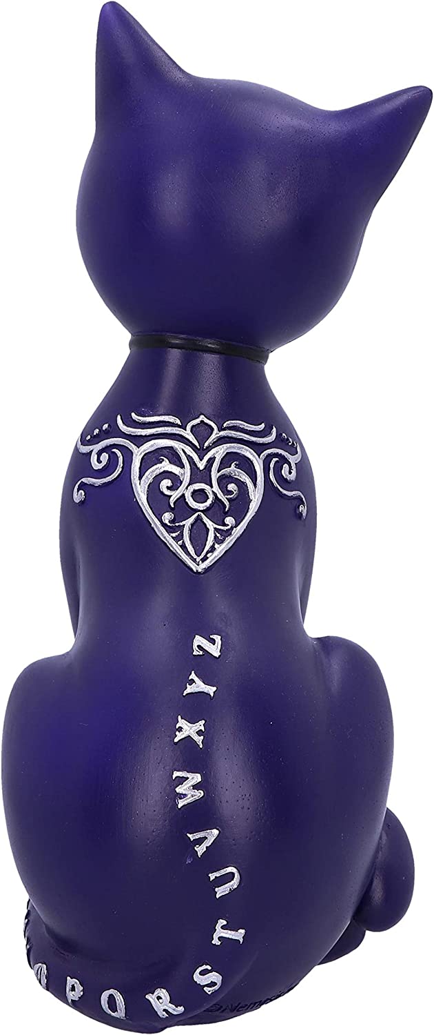 Lila Mystic Kitty 26 cm große Ouija-Katzenfigur