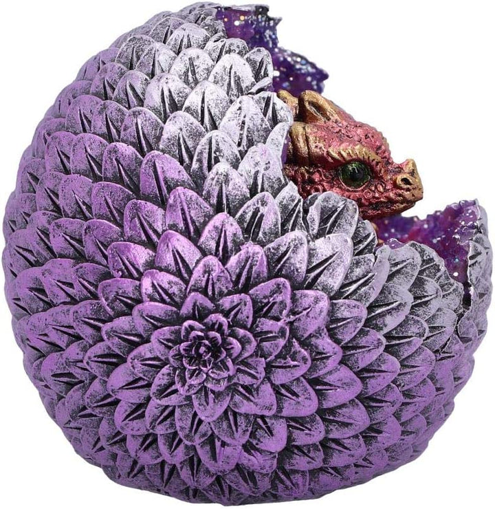 Nemesis Now U4999R0 Red Geode Home glitzernde Jungtier- und Ei-Figur, Polyre