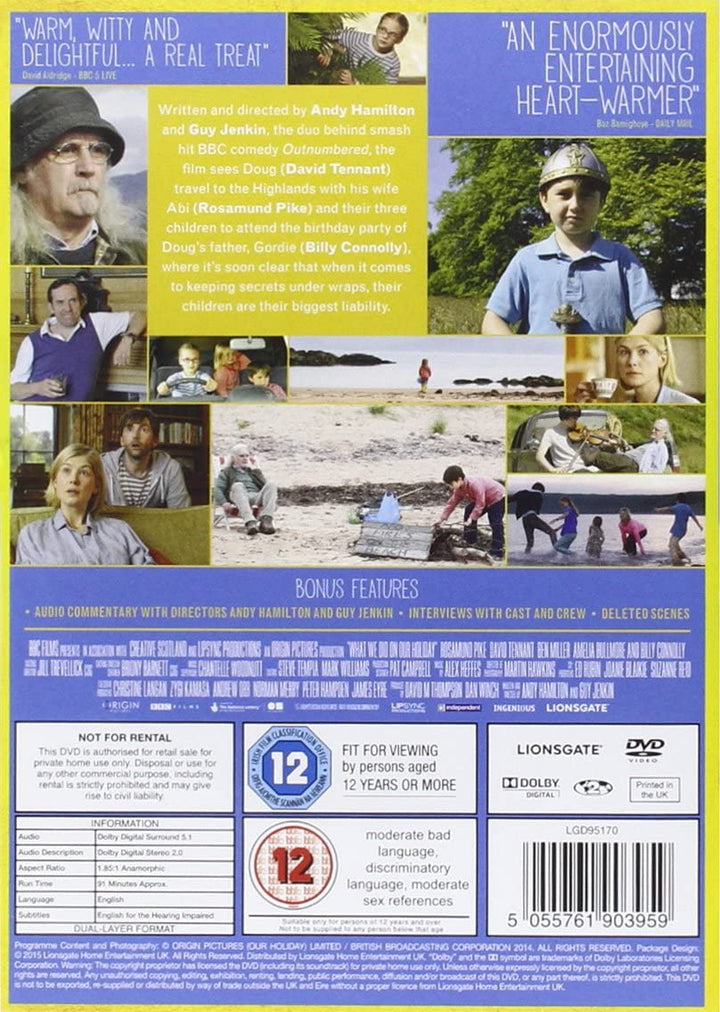 Was wir in unserem Urlaub gemacht haben – Komödie/Drama [DVD]
