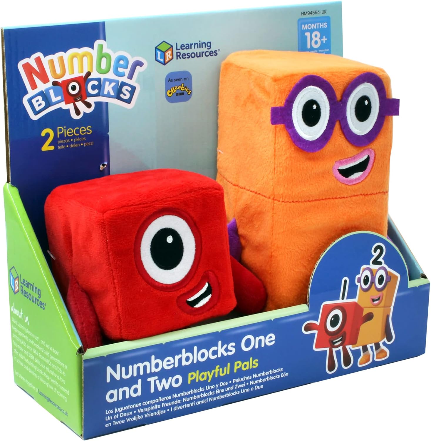 Numberblocks One and Two Playful Pals Plush Toys - Soft Tactile Stuffed Animals for Toddlers 18m+ 6