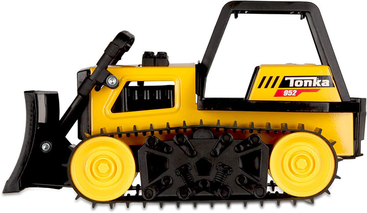 Tonka 6027 Classic Bulldozer aus Stahl, Bulldozer-LKW-Spielzeug für Kinder, Kinder-Konstruktionsspielzeug für Jungen und Mädchen, Fahrzeugspielzeug für kreatives Spielen, Spielzeug-LKWs für Kinder ab 3 Jahren