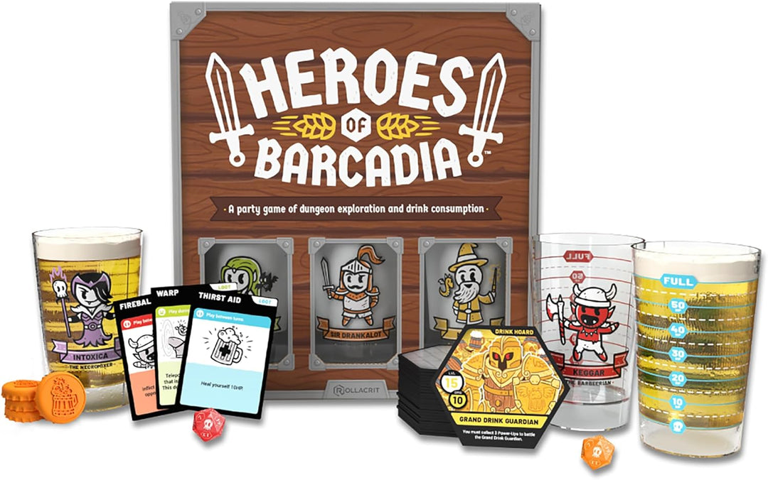 Rollacrit Corp Heroes of Barcadia Board Game (RCHOBBRD-BGRE-STD)