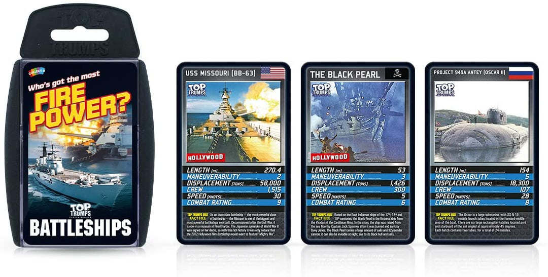 Battleships Top Trumps Kartenspiel
