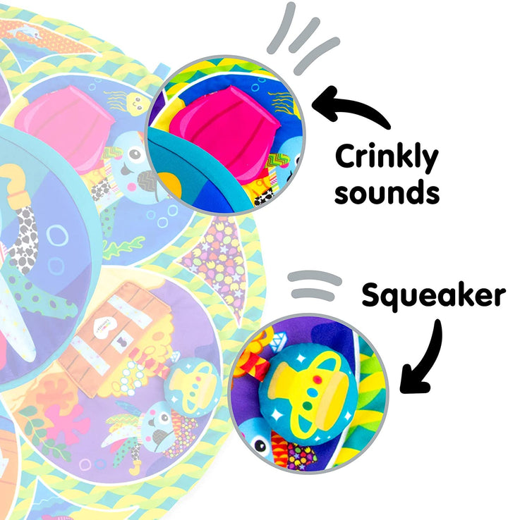 Lamaze Captain Calamari Spin & Explore Gym - Baby Activity Mat with Sensory Play (L27100B1 (231014))