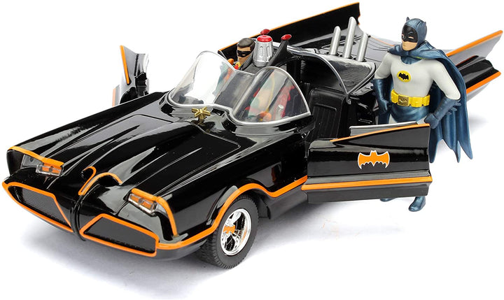 Jada Toys 253215001 Batmobile Coche Metall 1966 Classic Serie TV Con Figur 1:24