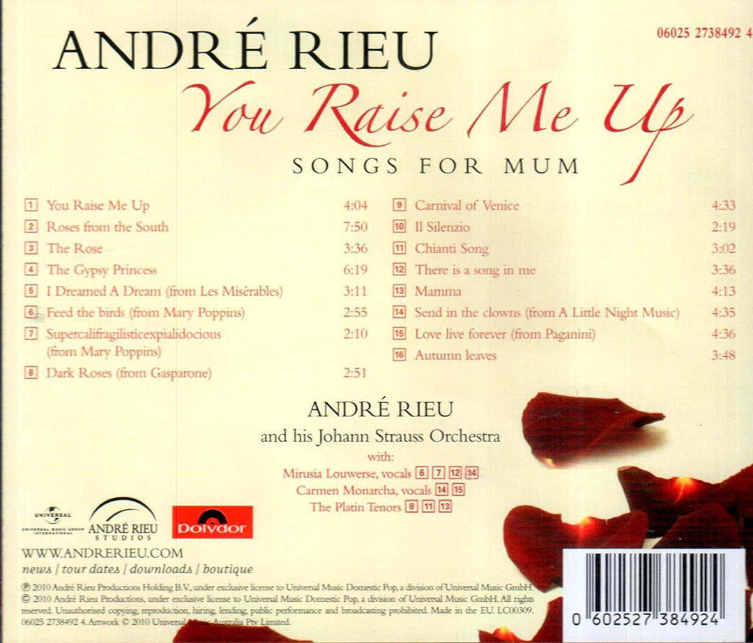 You Raise Me Up – Lieder für Mama – Andr Rieu [Audio-CD]