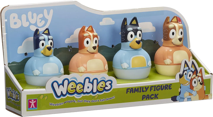 Charakteroptionen 07717 Viererpack, Weebles Wobble, Vorschulfiguren, Bluey Toys