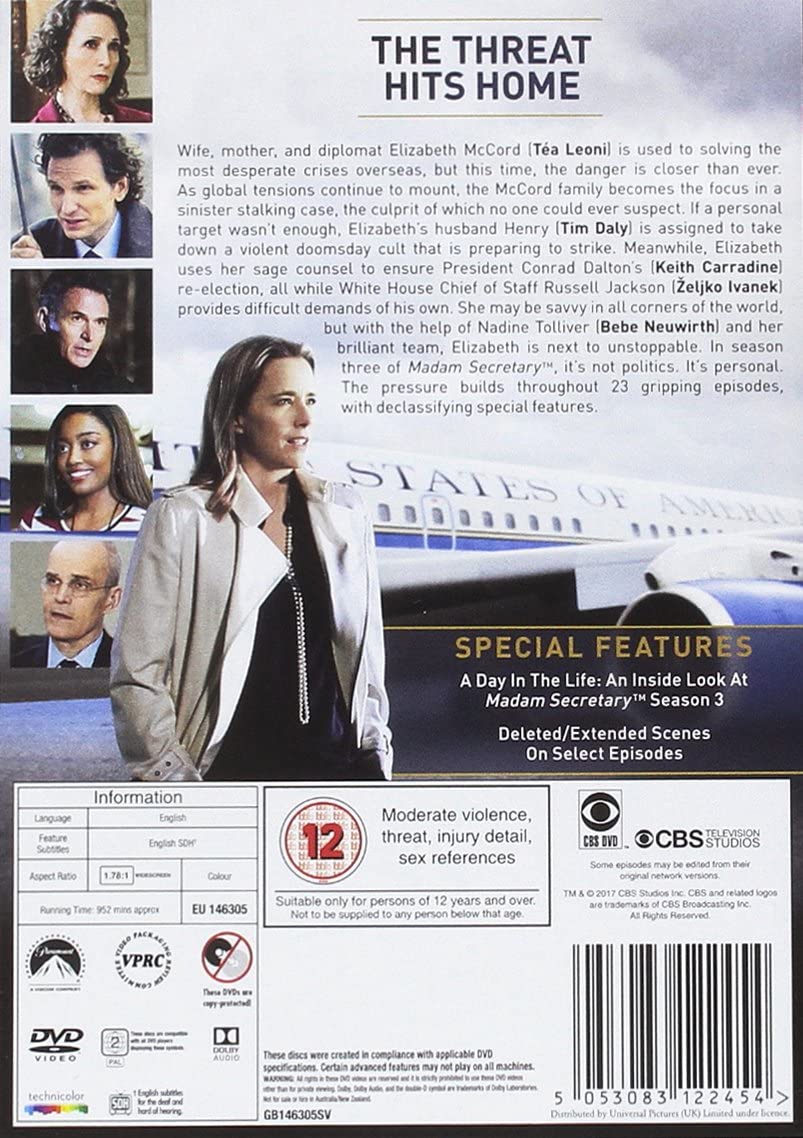 Madam Secretary: Staffel 3 – Politisches Drama [DVD]