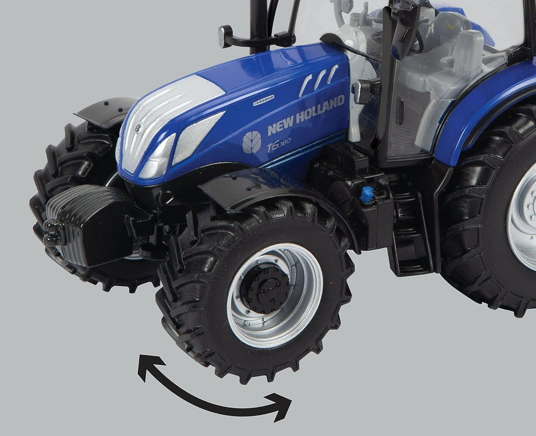 New Holland T6.180 Blue Power Traktor Spielzeug, Bauernhofspielzeug für Kinder, New Holland T