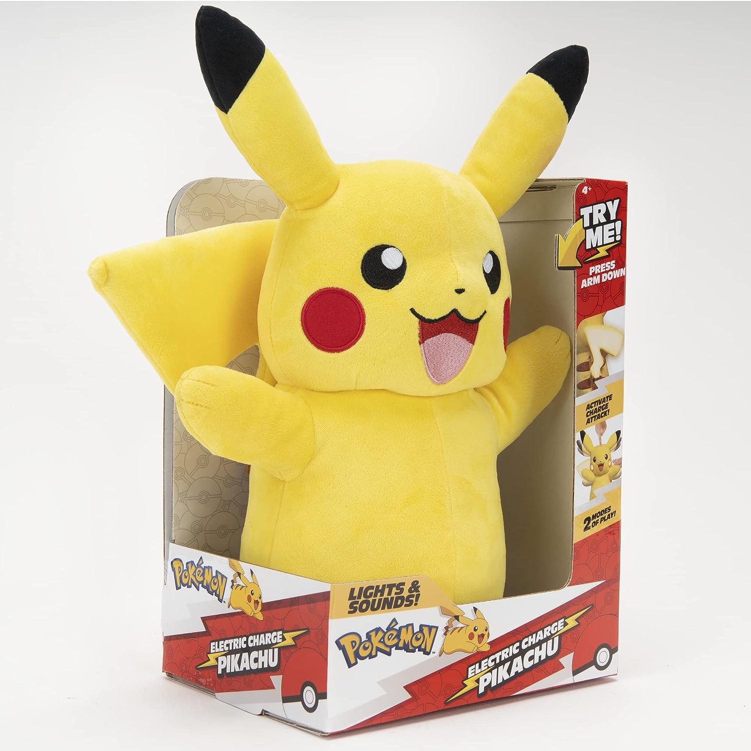 Pokémon Electric Charge Pikachu Plush - Interactive Light & Sound, 10-inch 5
