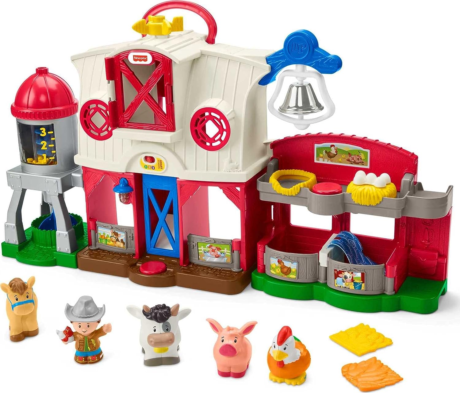 Fisher-Price Little People Caring for Animals Farm - Interactive Electronic Playset for Toddlers 1-5