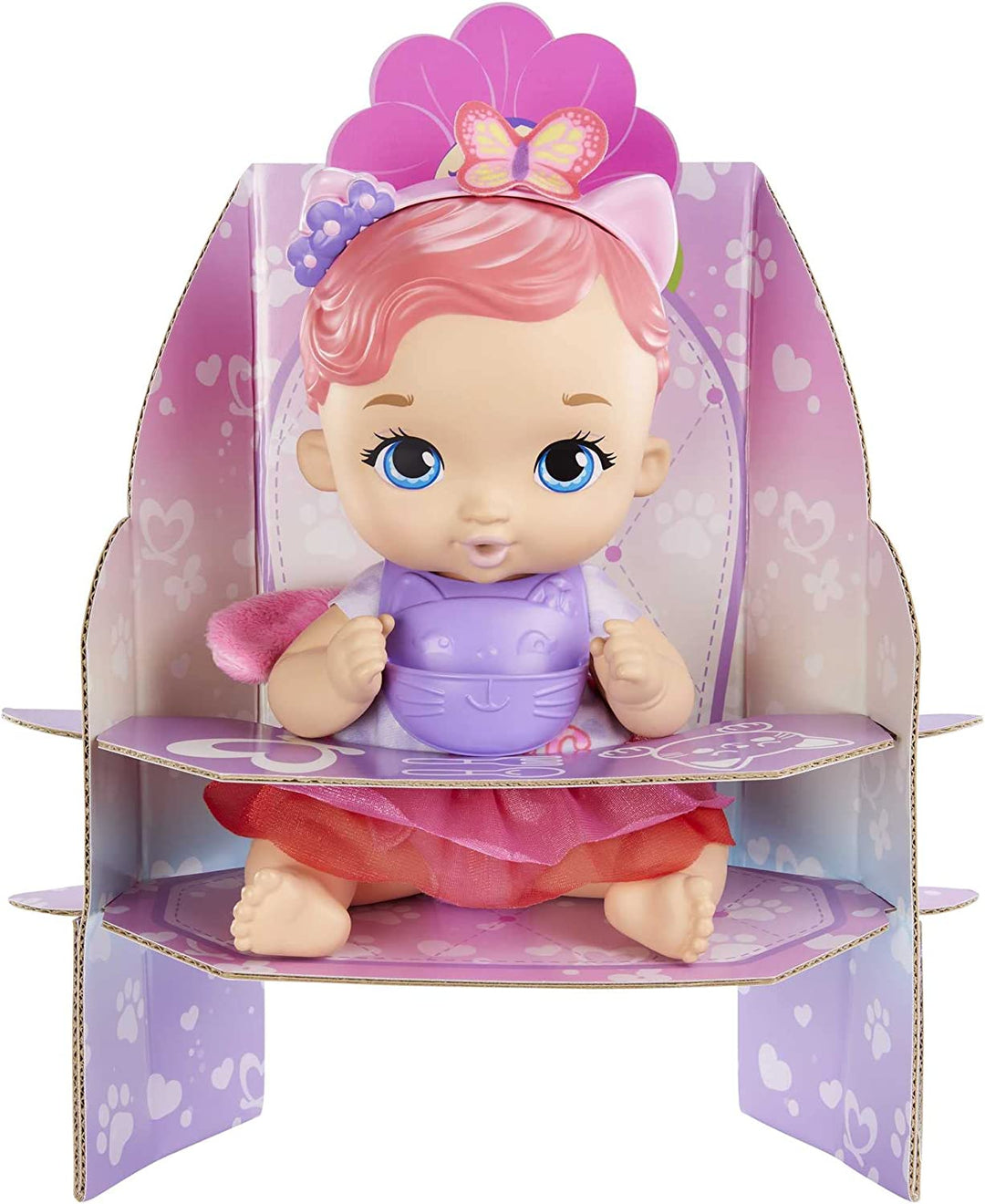 My Garden Baby Feed &amp; Change Baby-Kätzchenpuppe (12 Zoll) und Zubehör, mit wiederverwendbarem Stoff