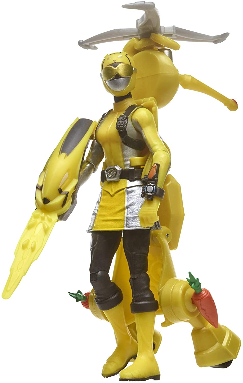 Power Rangers Beast Morphers Yellow Ranger und Morphin Jax Beast Bot, 15 cm große Actionfiguren, 2er-Pack Spielzeuge, inspiriert von der TV-Sendung