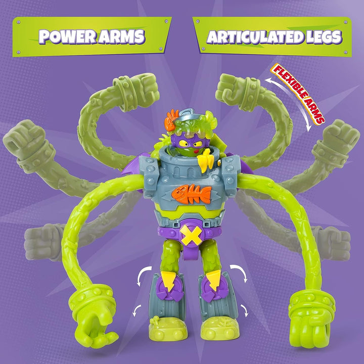 SUPERTHINGS Superbot Power Arms Trasher – Gelenkiger Schurkenroboter mit flexiblem