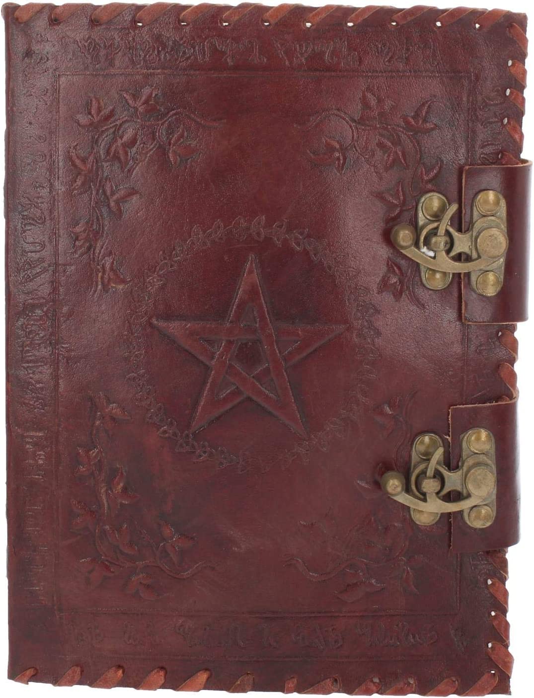 Nemesis Now Kleines Book of Shadow-Tagebuch aus Leder mit Schloss, 27 cm, Braun