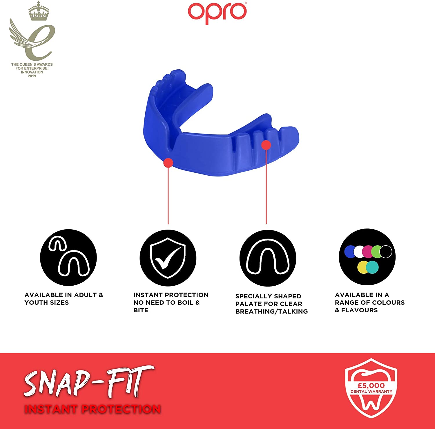 Opro Snap Fit Junior Mouthguard - Mint Green