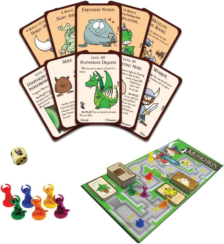 Steve Jackson-Spiele | Munchkin: Deluxe | Brettspiel | Ab 14 Jahren | 1-4 Spieler | 3