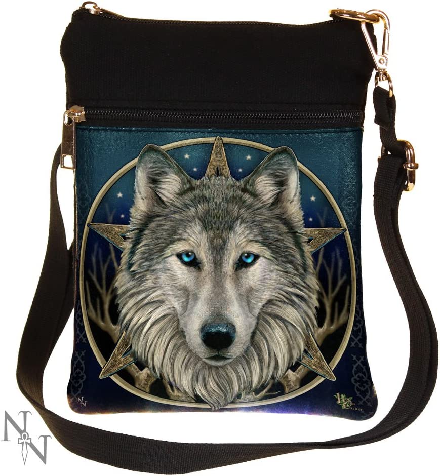 Nemesis Now Wild One Lisa Parker Umhängetasche, 23 cm, Schwarz, PU und Canvas, Größe