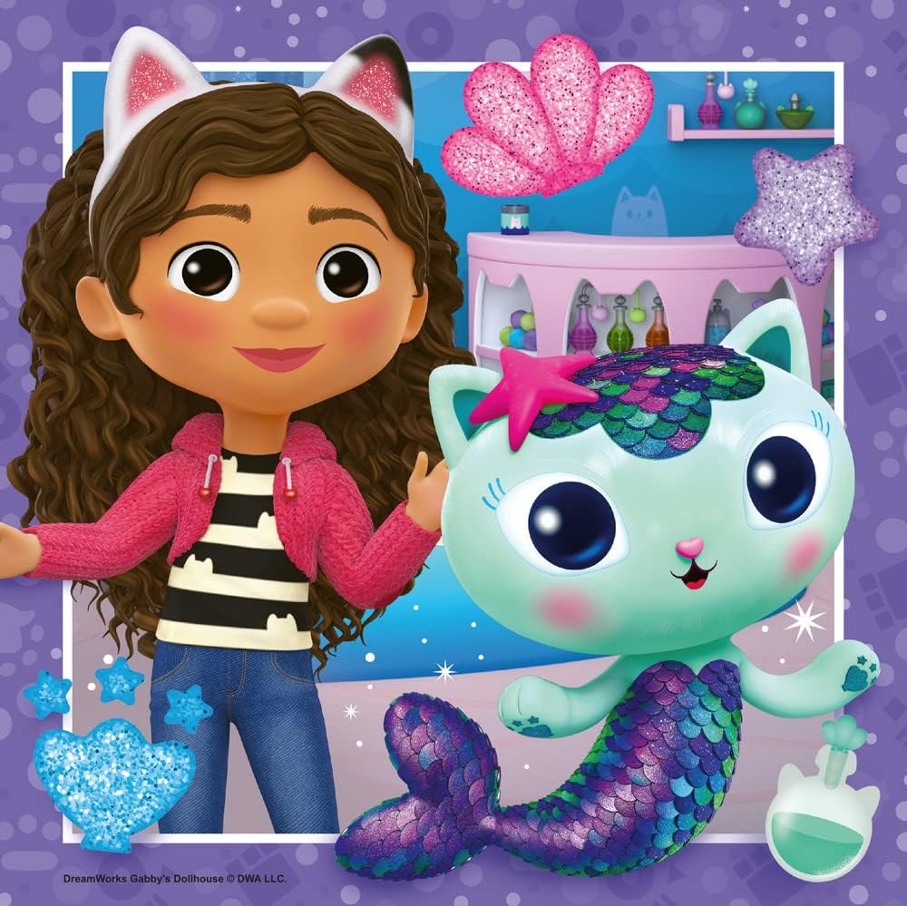 Ravensburger Gabby's Dollhouse-Puzzles für Kinder ab 5 Jahren – 3x 49 Pi