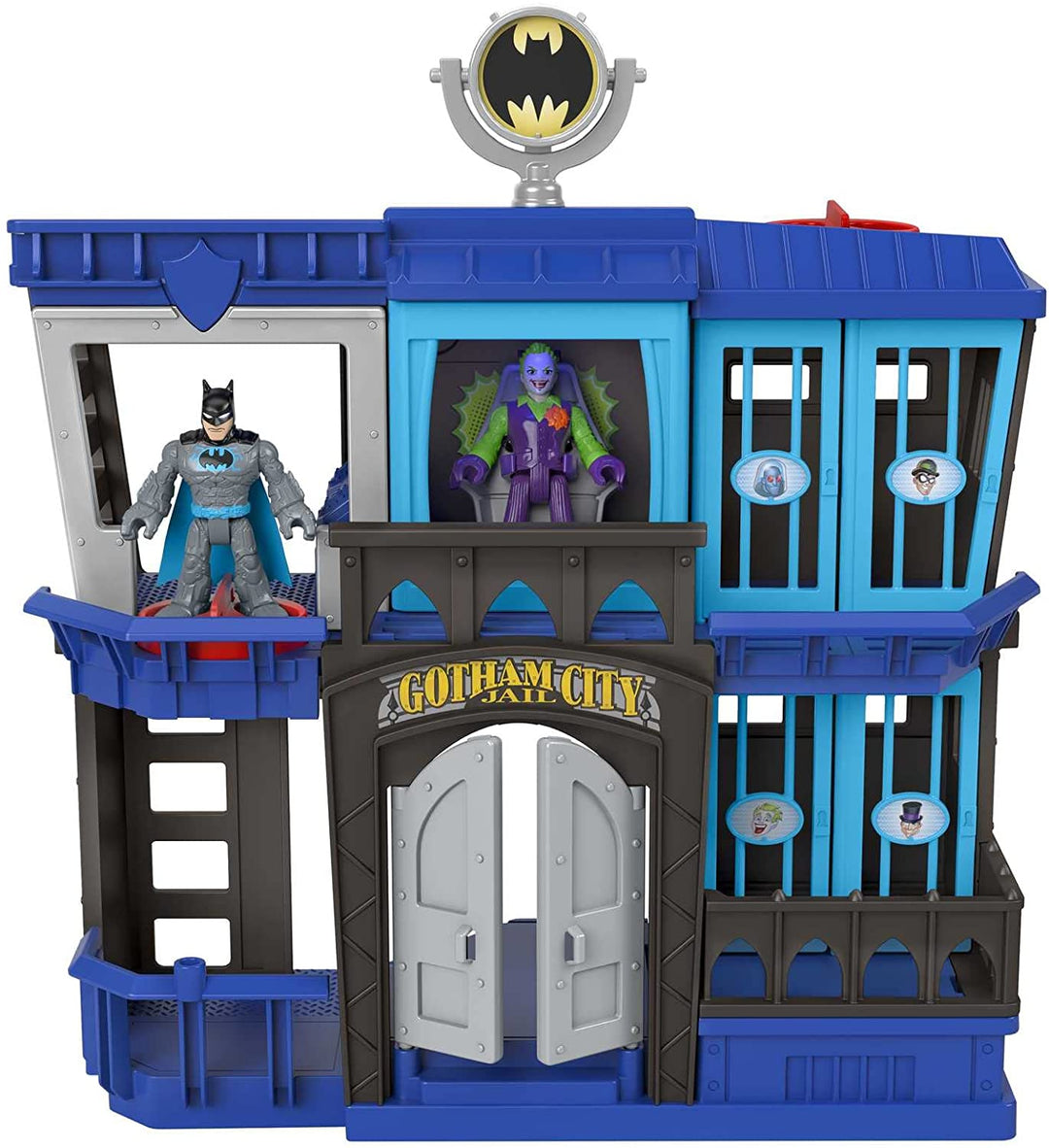 Fisher-Price Imaginext DC Super Friends Gotham City Jail Recharged, Gefängnisstücke