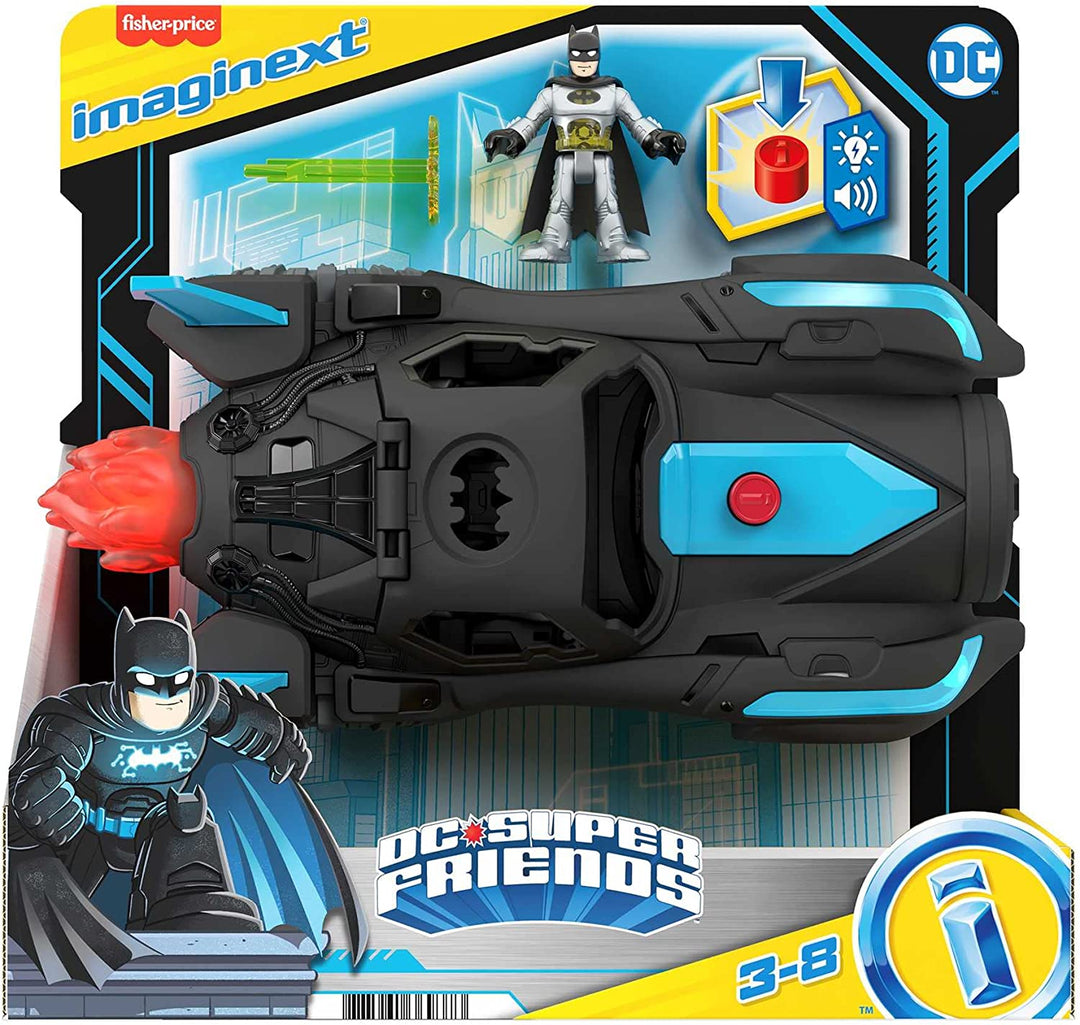 Fisher-Price Imaginext DC Super Friends Batmobil mit Lichtern und Geräuschen, Batman