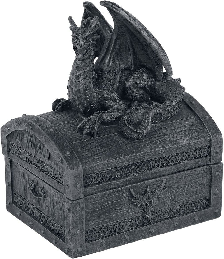 Nemesis Now Sacred Keeper Drachenbox, Grau, 14,5 cm