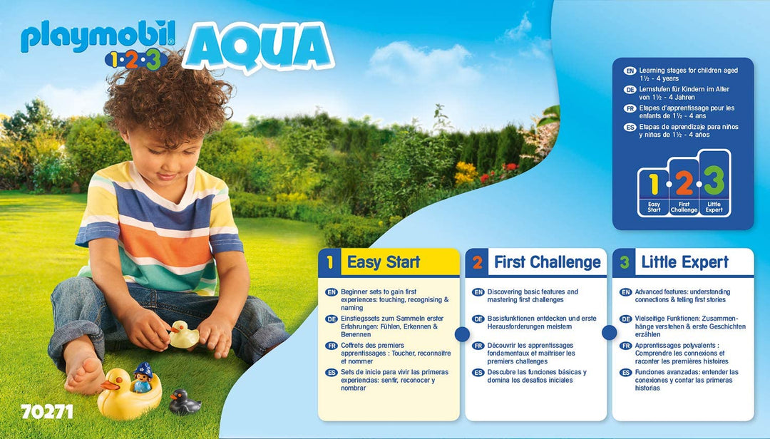 Playmobil 1.2.3 - 70271 Entenfamilie mit Figur, ab 1,5 Jahren