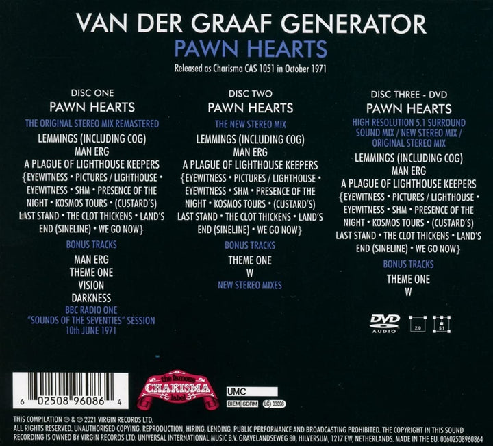 Van Der Graaf Generator - Pawn Hearts [Audio CD]