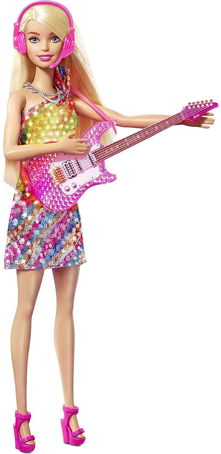 Barbie: Big City, Big Dreams Singing Barbie 'Malibu' Roberts Doll - Light-Up Dress & Microphone, Ages 3+