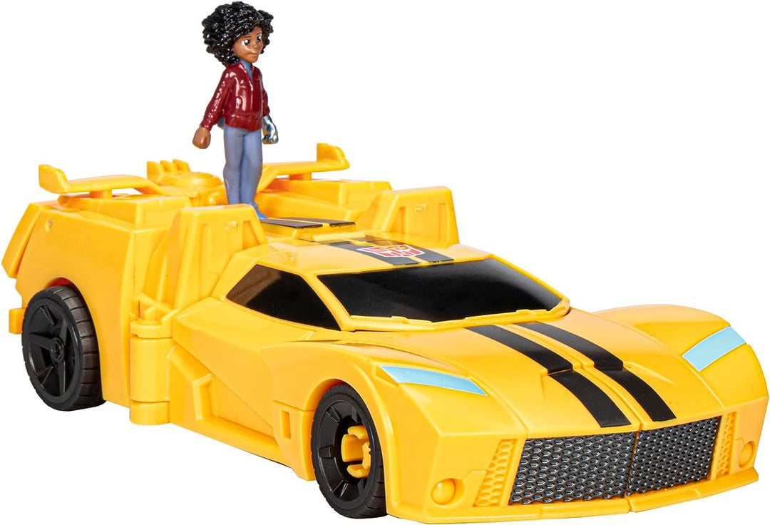 TRANSFORMERS Toys EarthSpark Spin Changer Bumblebee 20 cm große Actionfigur mit Mo
