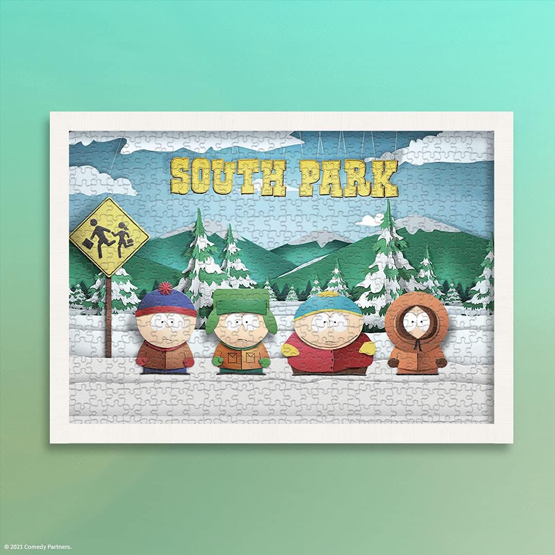 South Park Paper Bus Stop 1000 Piece Jigsaw Puzzle