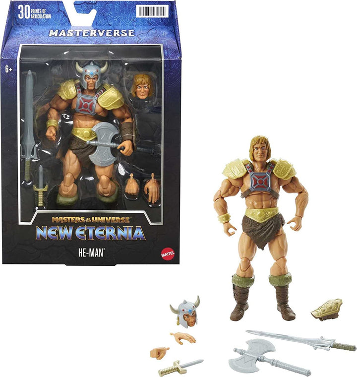 Masters of the Universe Masterverse New Eternia Viking He-Man Actionfigur mit Zubehör