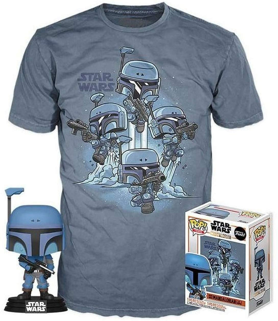 Star Wars POP! und Tee The Mandalorian Death Watch Mandalorian POP No Stripes T-