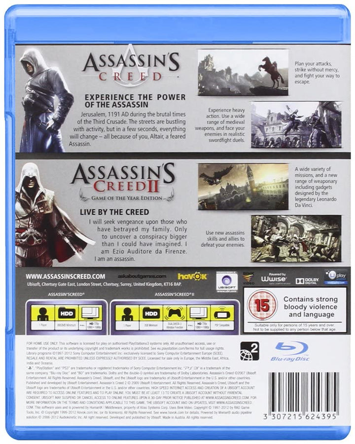 Assassin's Creed Doppelpack (enthält Assassin's Creed + Assassin's Creed II GOTY Edition) PS3