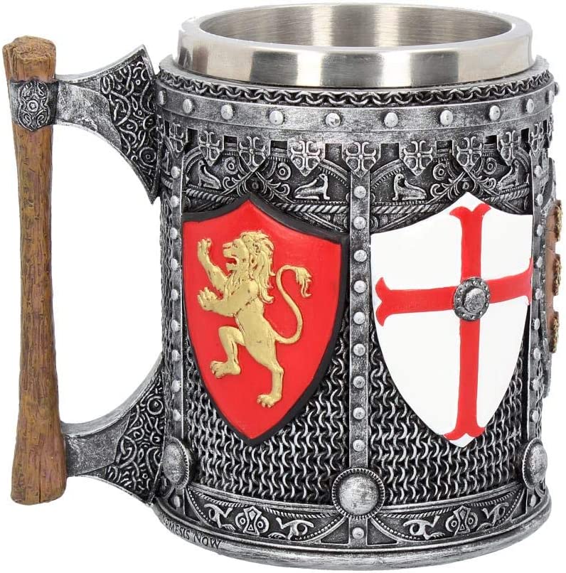 Nemesis Now B2405G6 Englischer Bierkrug, 17,5 cm, Silber