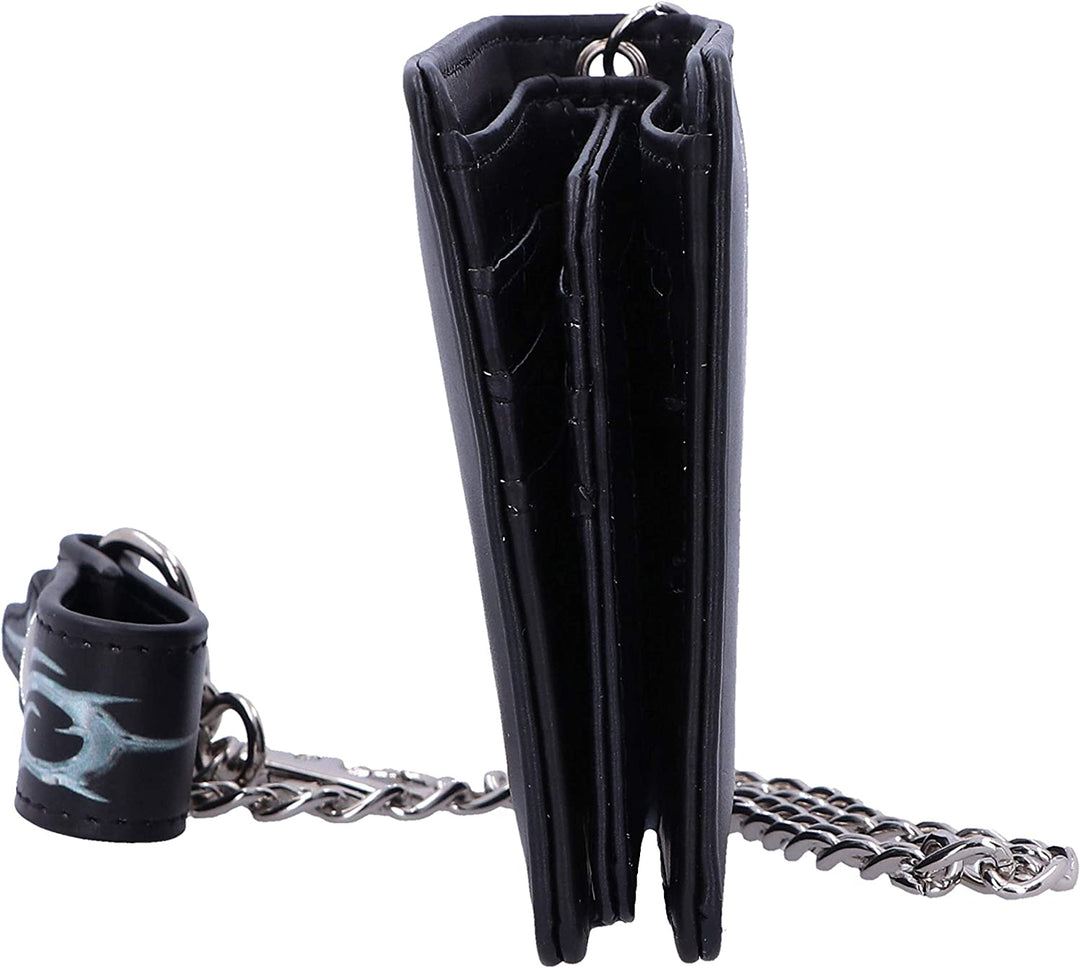 Nemesis Now B5217R0 Offiziell lizenzierte Slipknot Flaming Goat Logo Geldbörse mit Kette, Schwarz, 11 cm