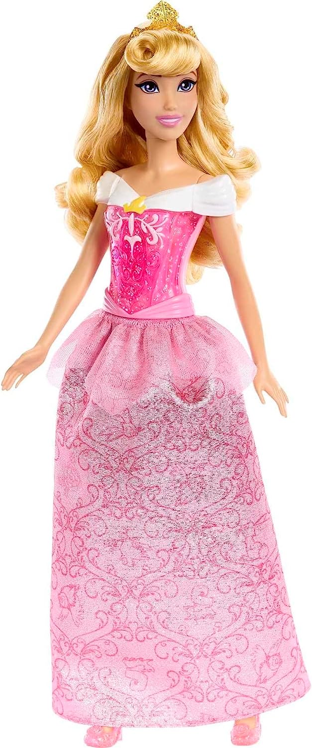 Disney Princess Toys, Aurora Dornröschen bewegliche Modepuppe mit Glitzer