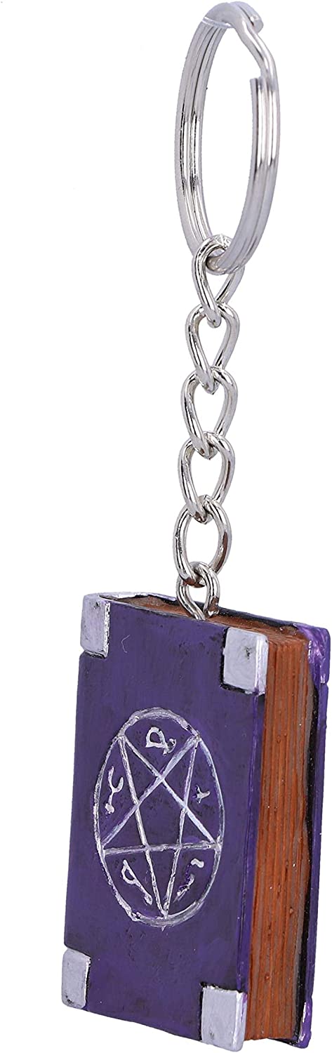Nemesis Now Witches Grimoire Book of Spells Schlüsselanhänger, Lila, 4,5 cm