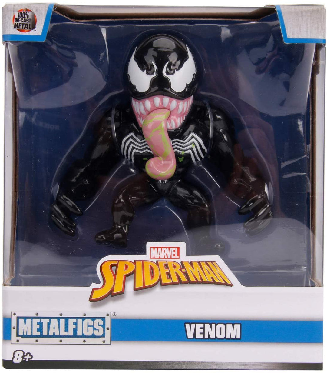 Jada Toys 253221008 Marvel Venom Figur, 10 cm, Sammelfigur, Druckgussfigur, Schwarz