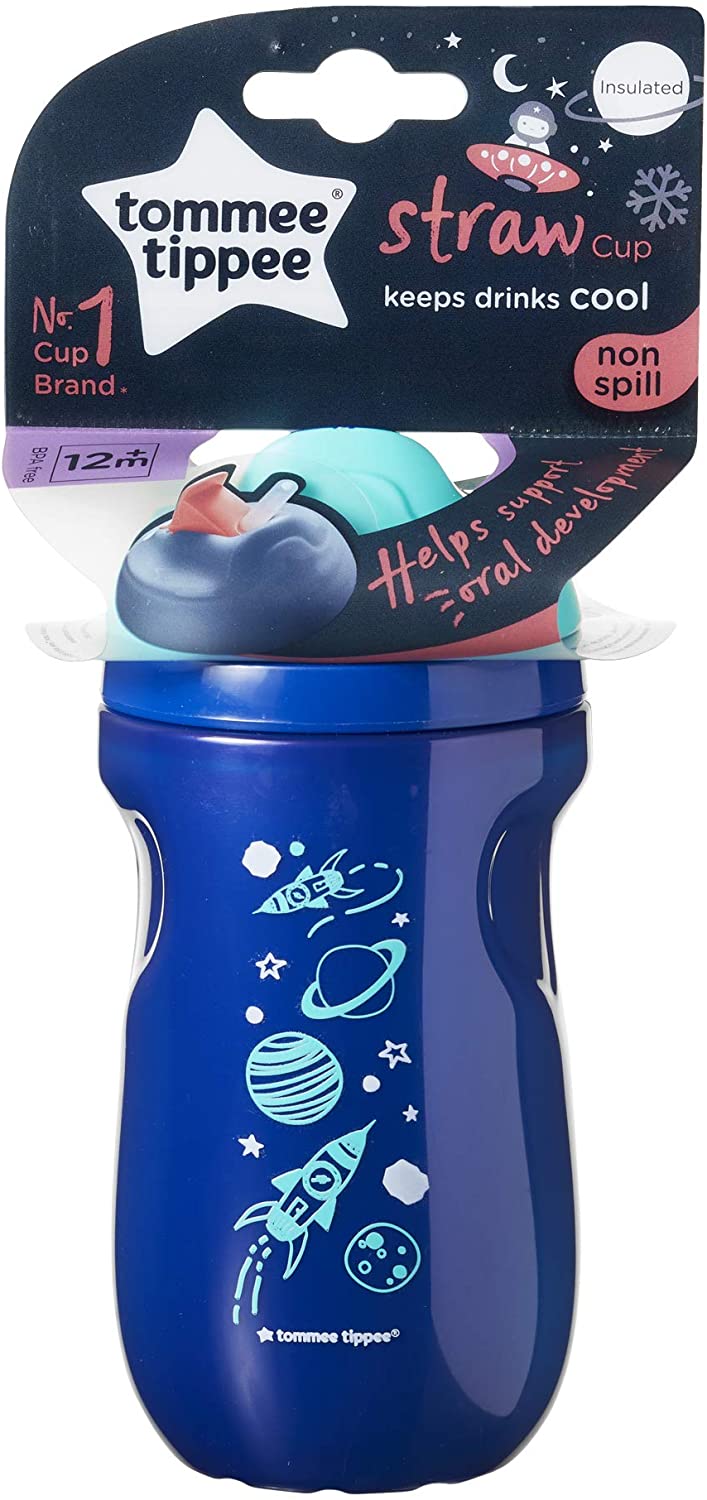 Tommee Tippee Active Straw Cup 12 Months+, Blue (Colours May Vary), 44702391