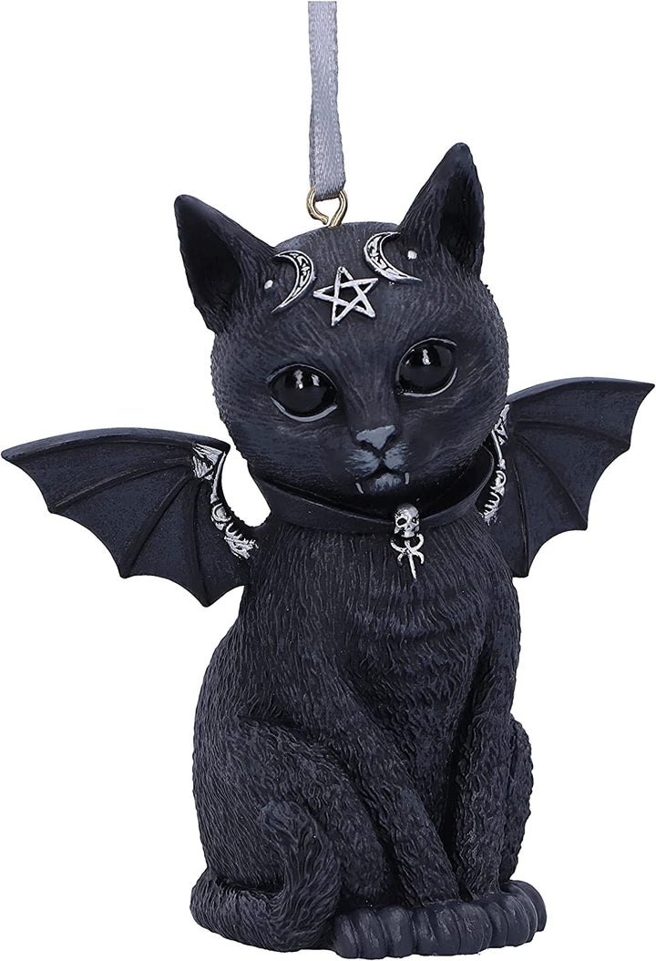 Nemesis Now Malpuss schwarze Fledermauskatze zum Aufhängen, dekoratives Ornament, 9,2 cm